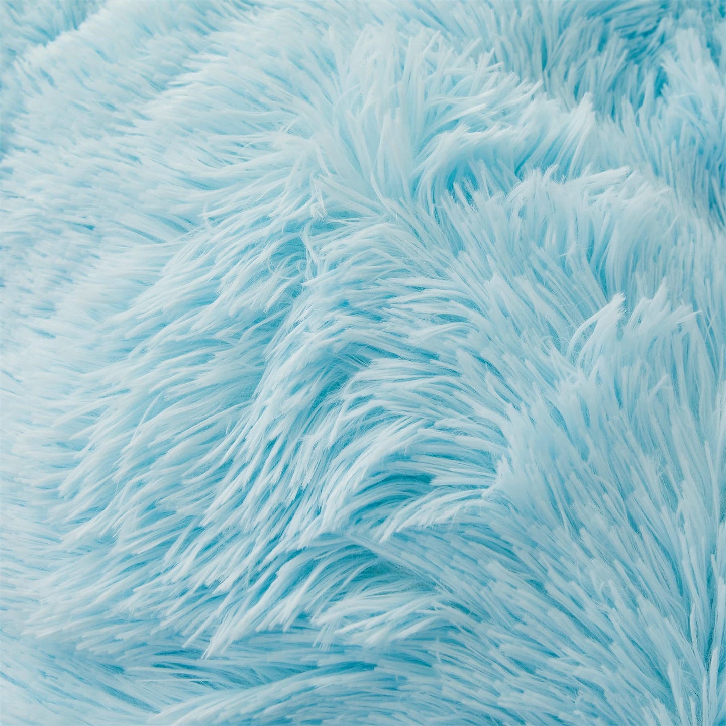 FOPPA Faux Fur Pillow Cases Blue 26"x20", Furry Shaggy Plush Fuzzy Fluffy Decorative Pillow Covers Set of 2, Standard Velvet Cushion Cover with Zipper for Bedroom Interior