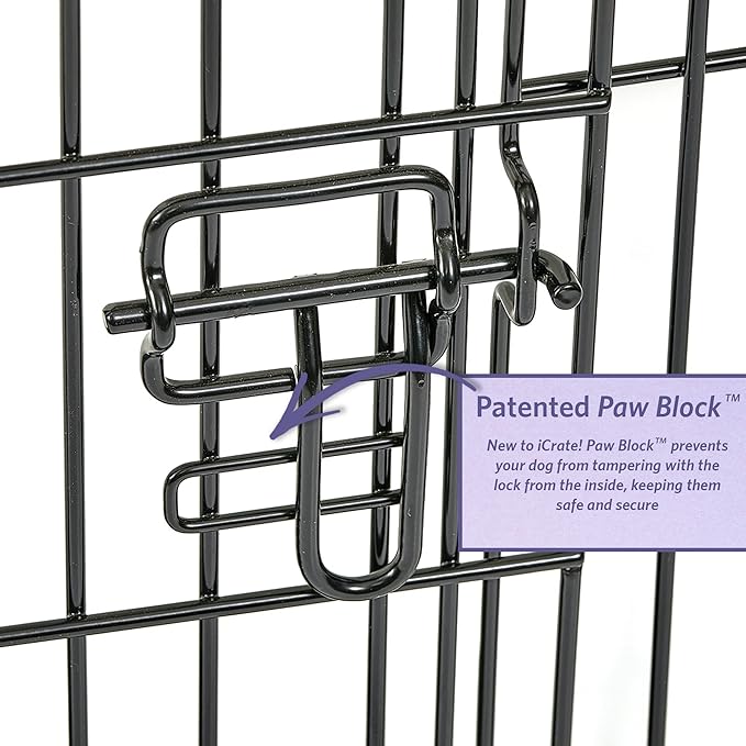 MidWest Homes for Pets 22-Inch iCrate Folding Dog Crate with Divider Panel, Leak-Proof Tray & Secure Latches – Metal Wire Kennel for XS Breeds – Portable, Durable & Easy to Assemble