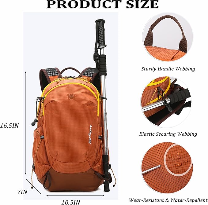 W WINTMING Small Hiking Backpack Travel Backpacks 20L Lightweight Hiking Daypack for Women Men Camping Daily Commuting (Purple)