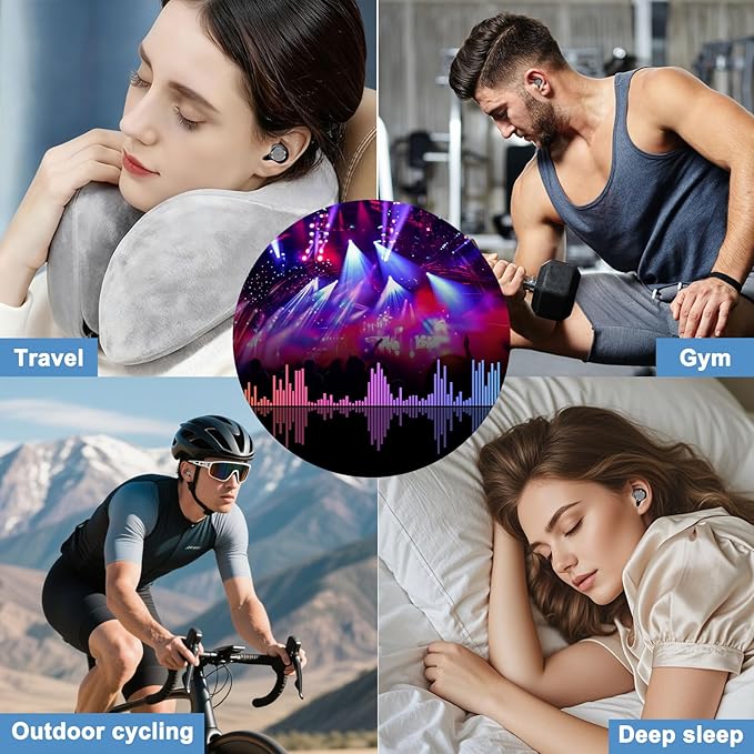 Reusable Soft Silicone Ear Plugs Dorm Noise Cancelling Earplugs for Sleeping 41dB Reduction｜Sleep No Ear Pain for Snoring Side Sleepers&Airplanes Travel Concerts Noises Reduction Earplugs (Black)