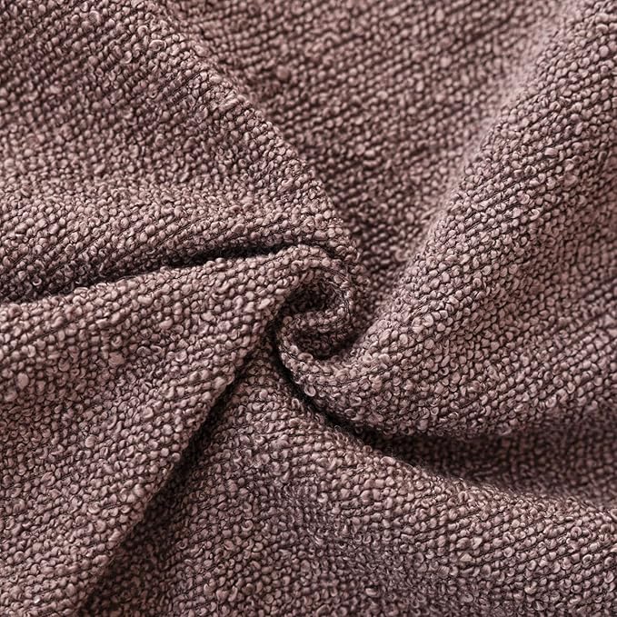Foindtower Decorative Textured Boucle Throw Pillow Covers Accent Solid Pillow Cases Neutral Soft Cozy Couch Cushion Case for Chair Sofa Bedroom Living Room Home Decor 24x24 Inch,1PC,Dark Purple