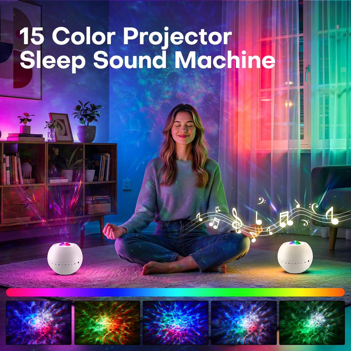 Sound Machine Light Projector, 30 Sleep Sounds for Baby , Bluetooth Speaker