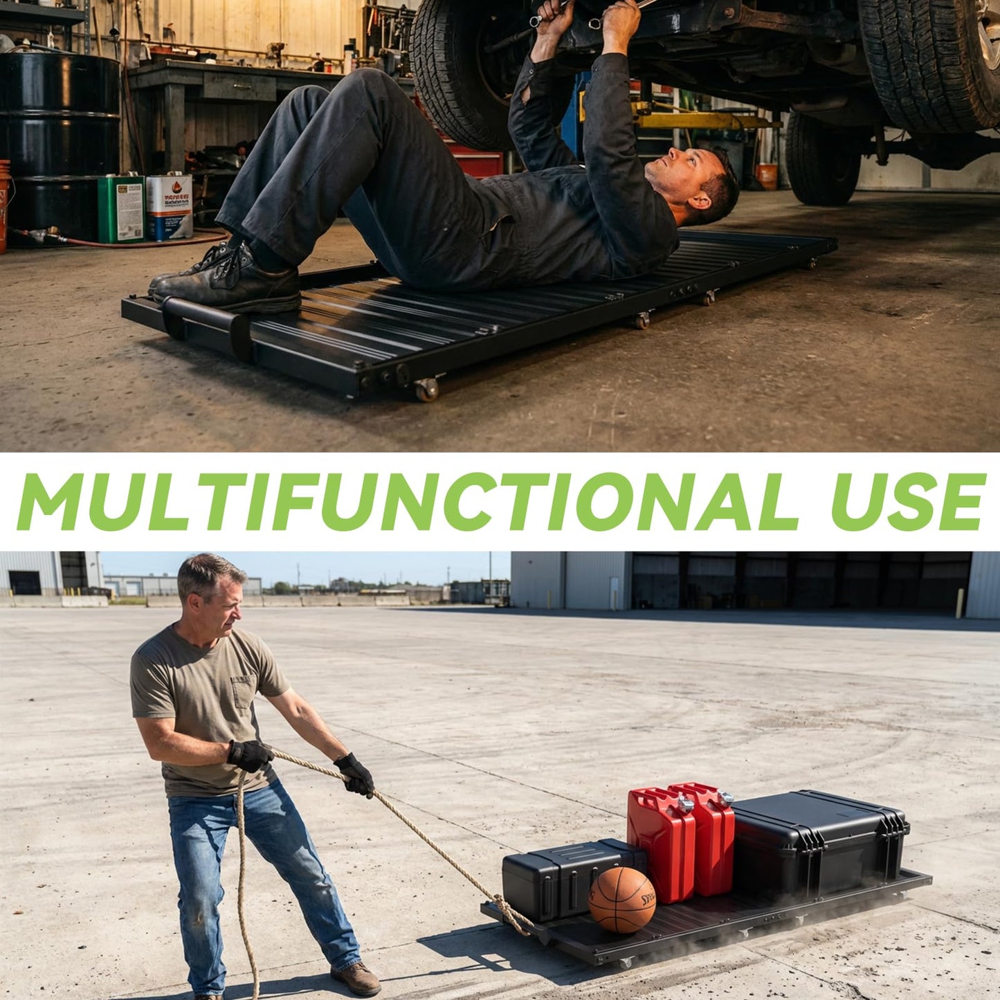 T2 Foldable Slide-Out Truck Bed Cargo Tray-Full Size for Trucks F150/Raptor，Ram/Rtx 1500 & Classic / Silverado 1500，Sierra 1500，Titan&Titan，Tundr|No Drilling Installation (62.6"-22.5" Full Tray)