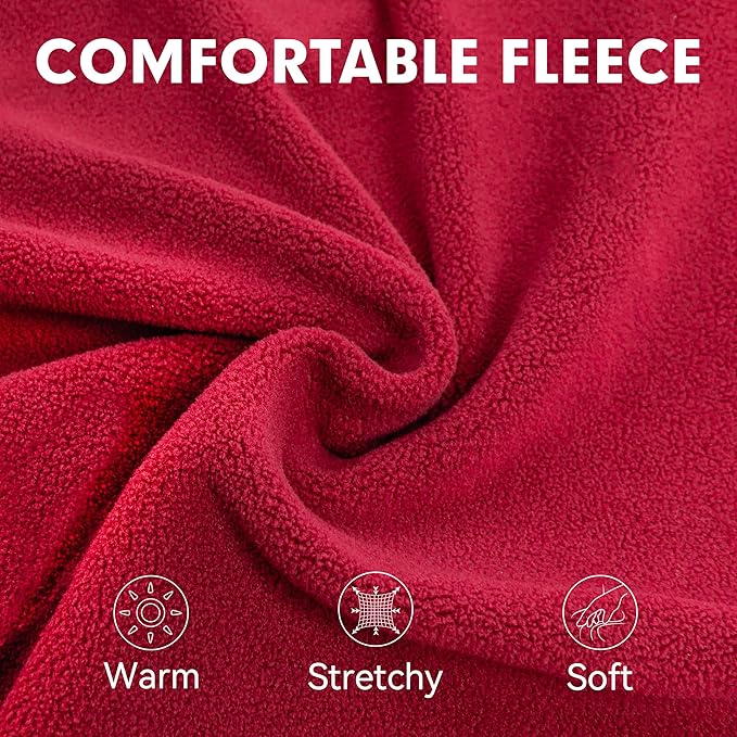 cyeollo Dog Sweaters for Small Dogs, Turtleneck Fleece Christmas Dog Sweater Stretchy Pullover Dogs Jacket Vest Lightweight Soft Warm Winter Pet Clothes Boy Girl, Red M