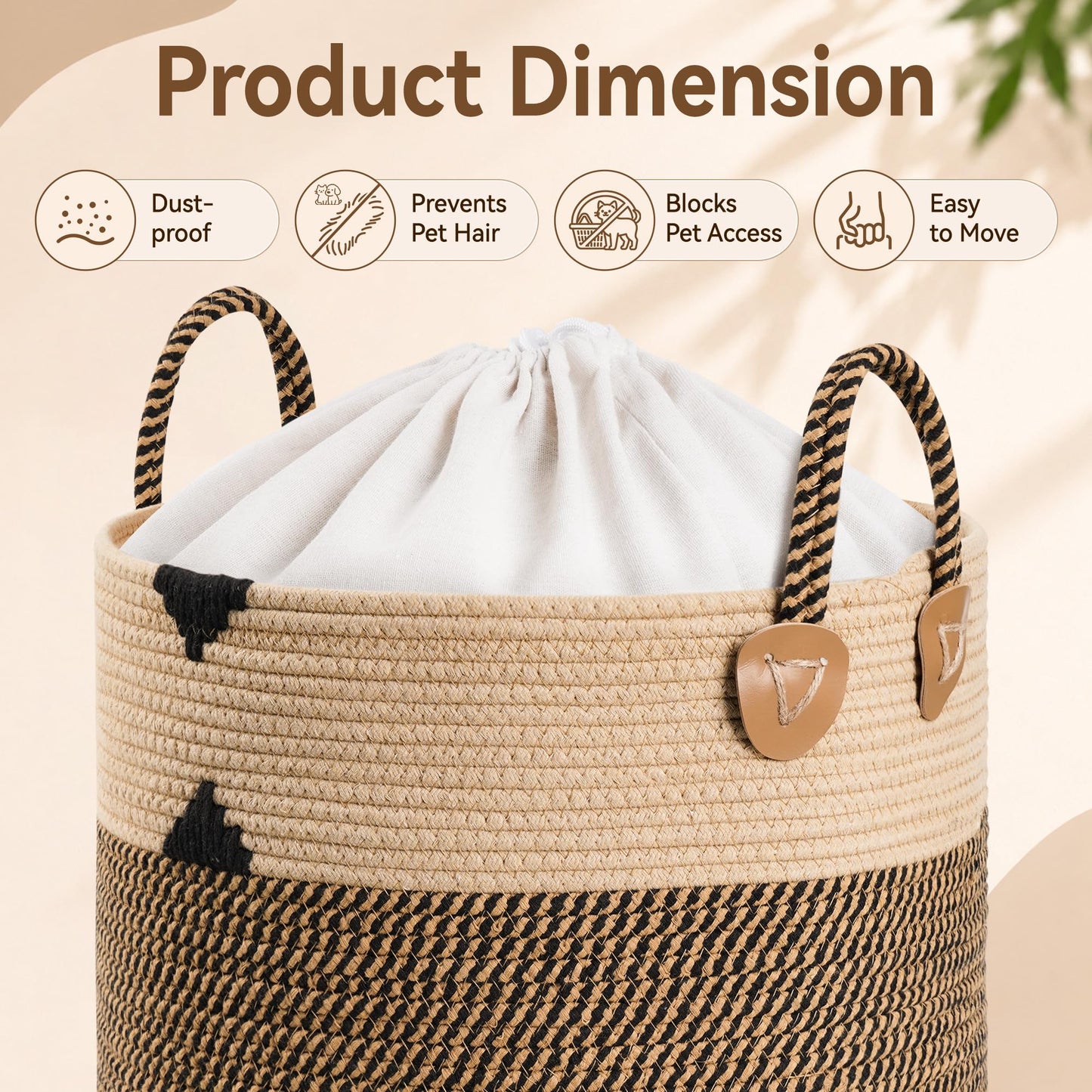 Laundry Basket for Laundry Room Organization Laundry Hamper with Lid Blanket Basket for Living Room