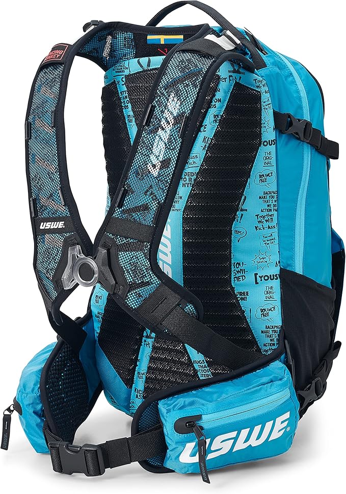 USWE Shred 25L Backpack, a High End Daypack for MTB, E-MTB, Mountain Bike, Blue