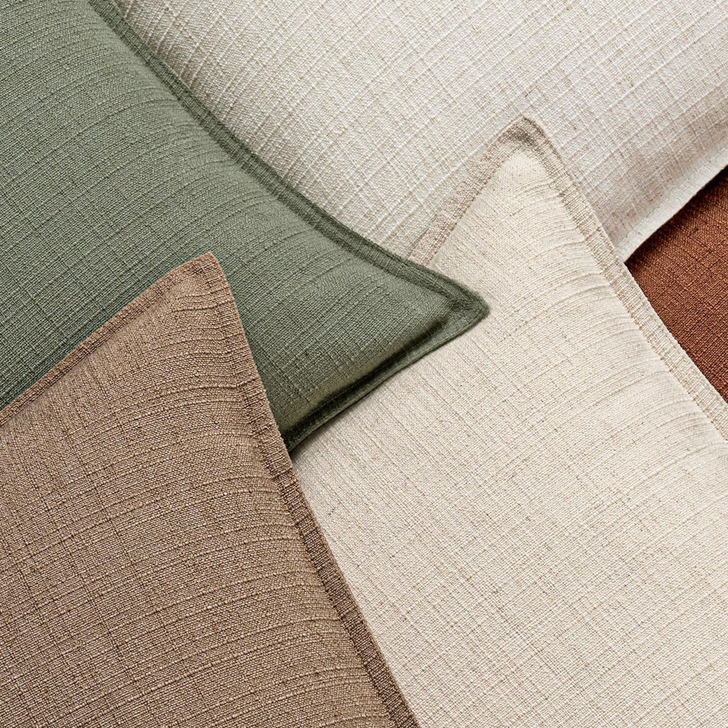MIULEE Euro Sham Pillow Covers for Bed 26x26, 2 Pack Natural Linen Thick & Textured Decorative Throw Pillow Covers, Neutral Cushion Cases, Modern Farmhouse Home Decor, No Filling