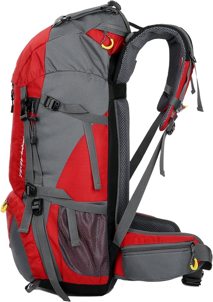 WoneNice 50L(45+5) Waterproof Hiking Backpack - Outdoor Sport Daypack with Rain Cover