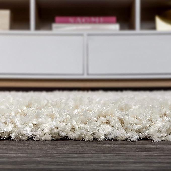 JONATHAN Y Mercer Shag Plush Tassel Cream Indoor Area Rug, 8x10, Contemporary, Modern, Easy-Cleaning for Living Room, Bedroom, Kitchen, Pet Friendly, Non-Shedding (MCR100D-8)