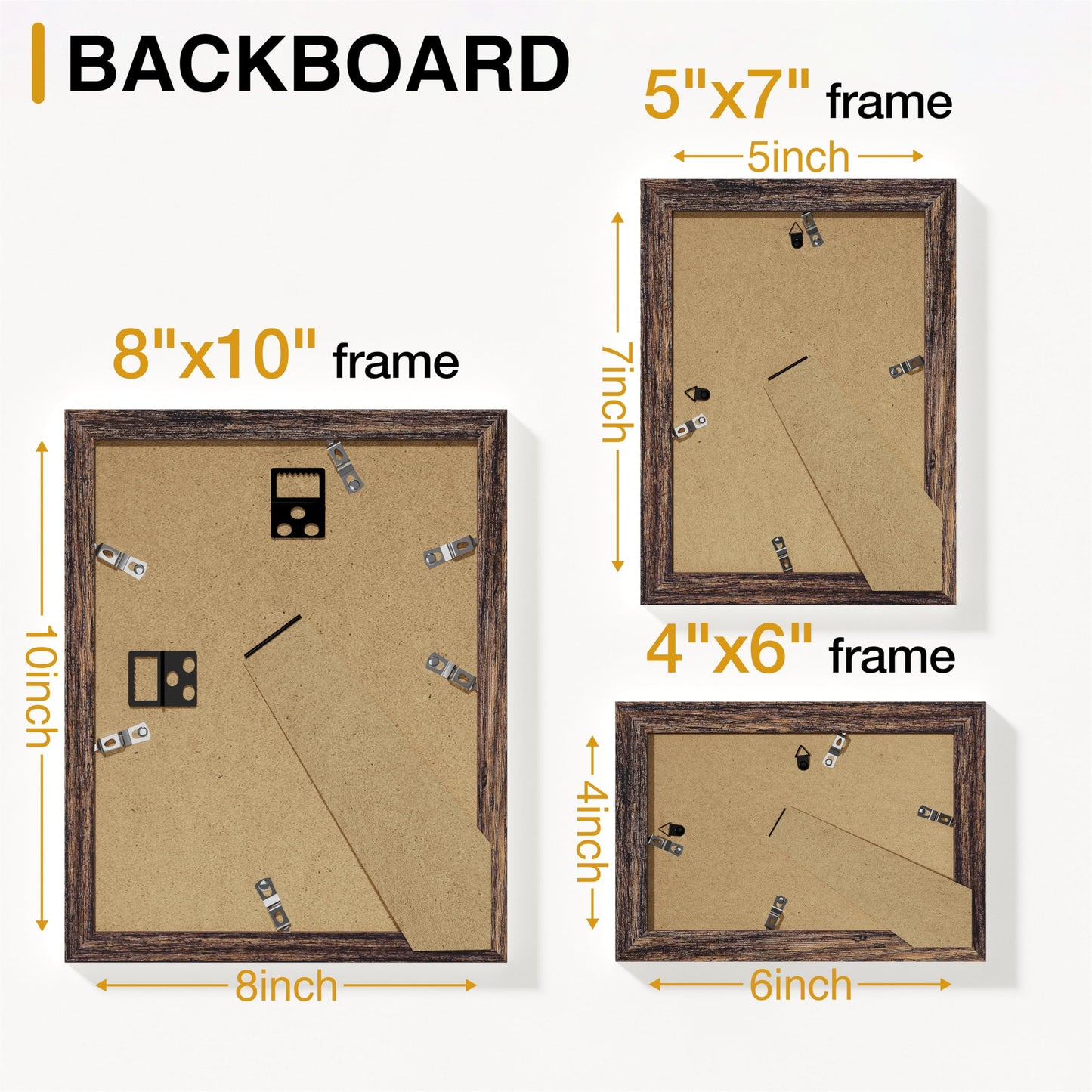 Vittanly 12 Pack Picture Frames Collage Wall Decor for Mounting or Tabletop Display, Gallery Wall Frame Set for Family, Multi Sizes Including 4pcs 8x10, 4pcs 5x7, 4pcs 4x6, Brown