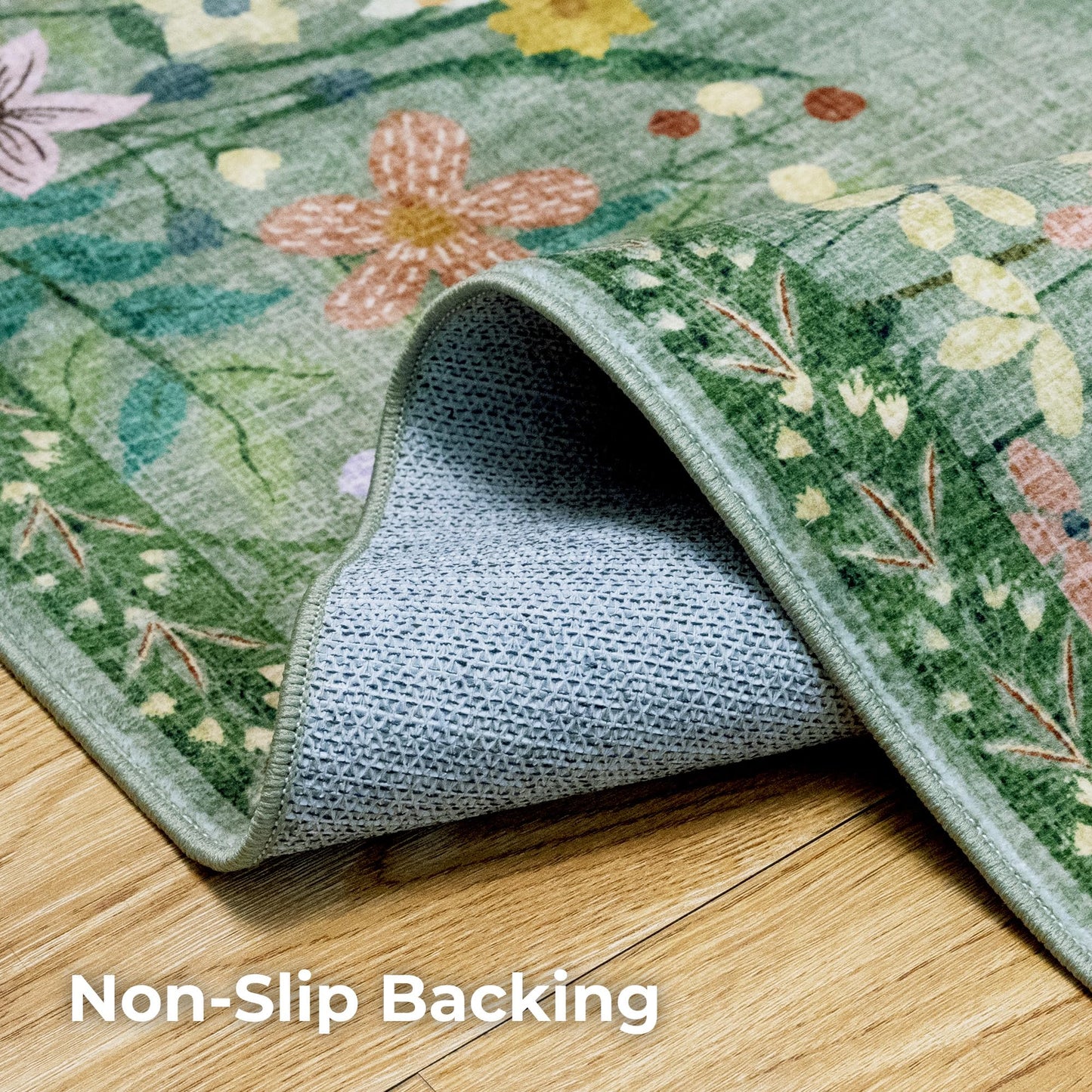 KUEAO Area Rugs 8x10 Rugs for Living Room, Machine Washable Green Rugs for Bedroom Large Area Rug Living Room Rug Non Slip Rug Carpet for Dining Nursery