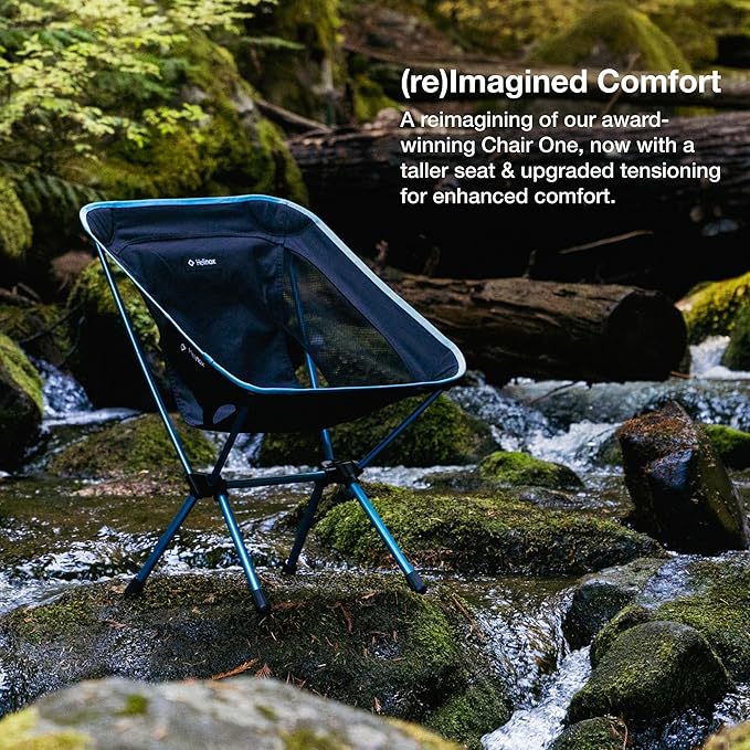 Helinox Chair One (re) High-Performance Camping Chair, 1.97lbs, Lightweight Compact Collapsible Outdoor Chairs, Backpacking, Picnic, Adventures, Coyote Tan