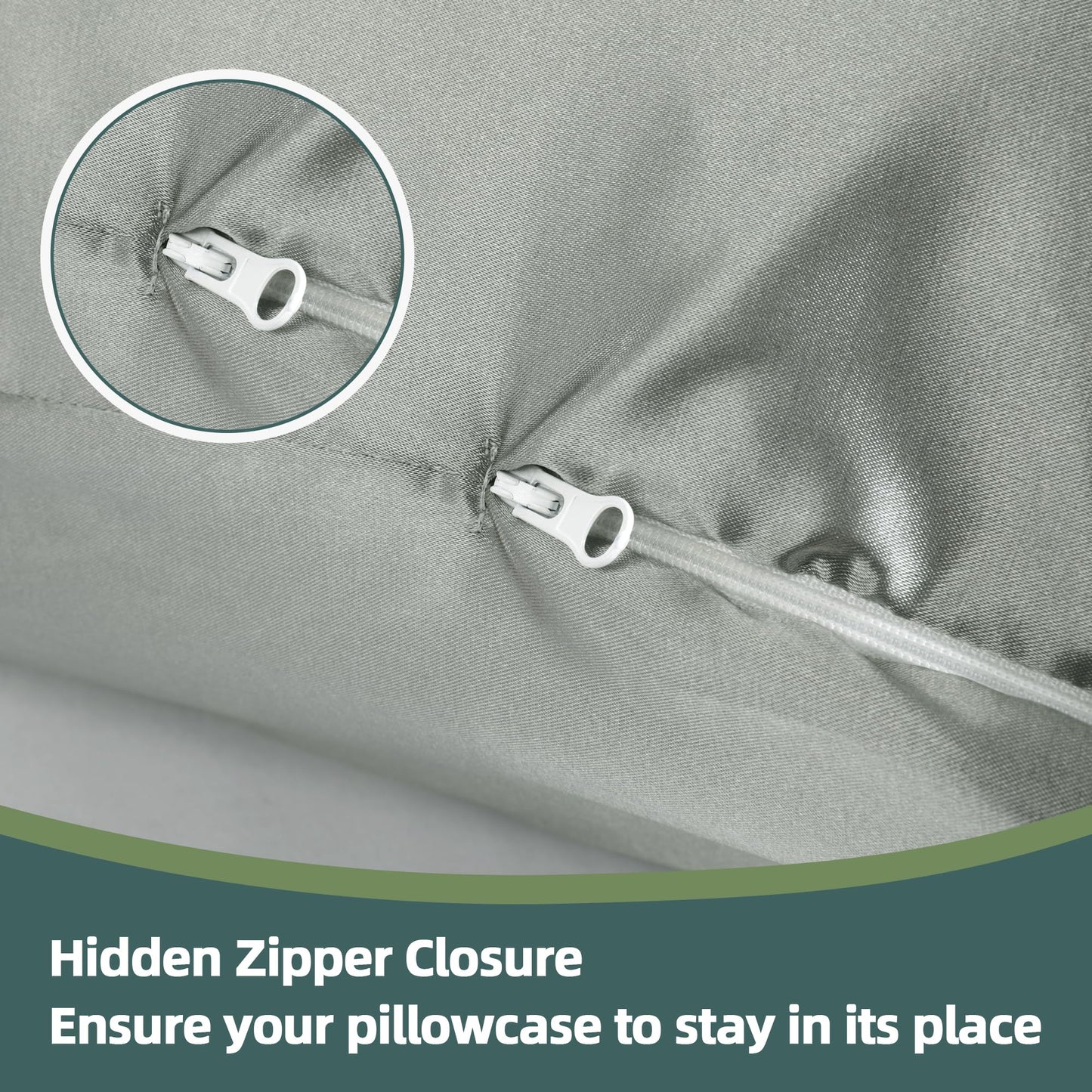 BALAPET Silky Satin Pregnancy Pillow Cover (ONLY Pillowcase), U Shaped Smooth Maternity Pillow Cover with Hidden Zip, Luxurious Soft & Breathable Large Pillow Protector for Side Sleeper,Dark Grey