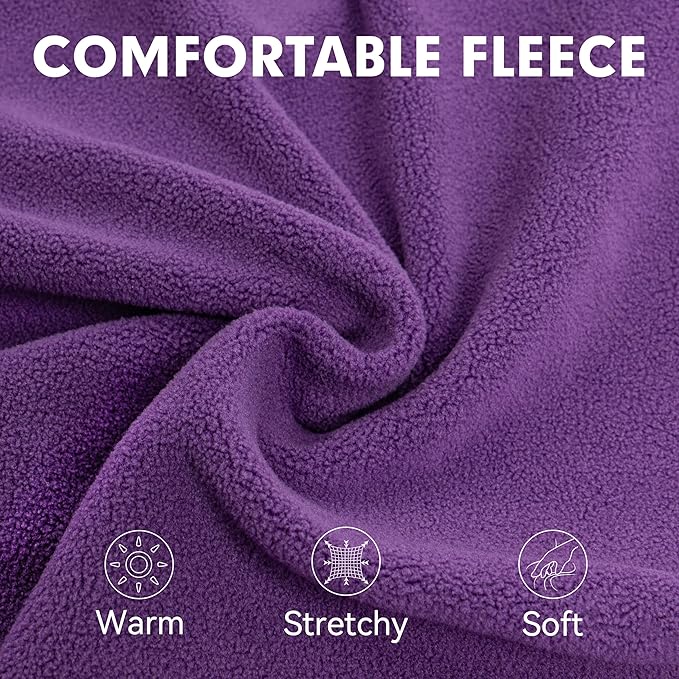 cyeollo Dog Sweaters for Large Dogs, Pullover Dog Fleece Jacket Turtleneck Sweatshirt Stretchy Vest Warm Lightweight Winter Pet Clothes, Purple XXXL