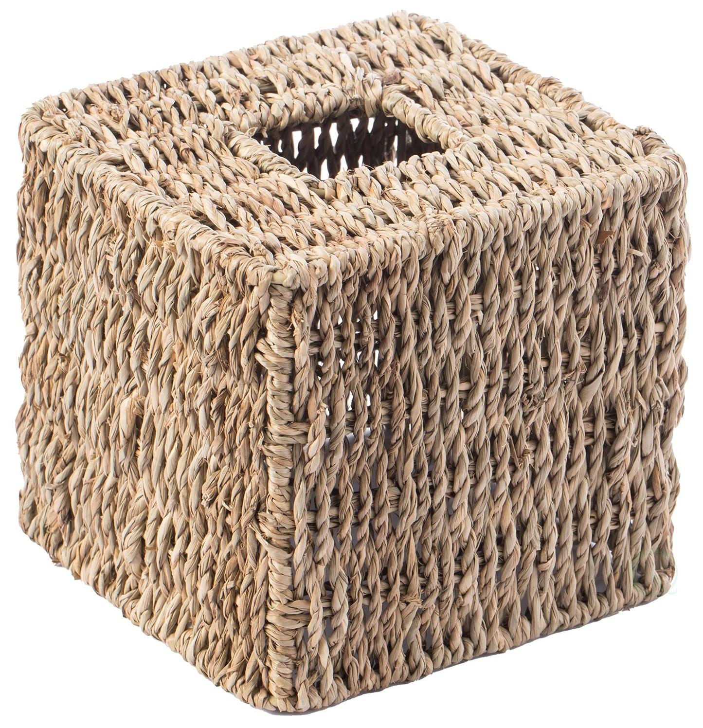 Natural Woven Seagrass Wicker Square Tissue Box Cover Holder