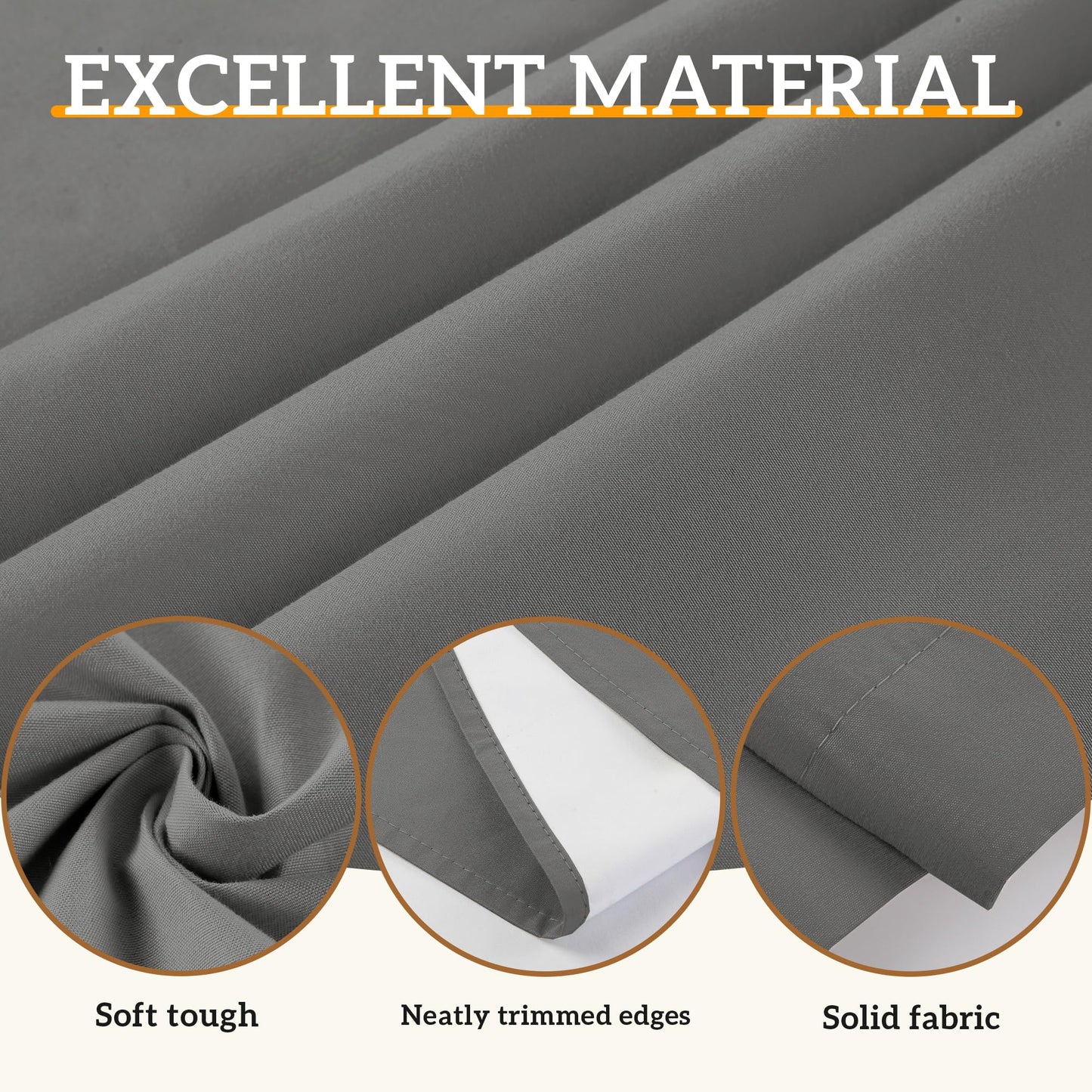 SABALANICA 2 Panels 100% Blackout Curtains, Lightweight Thermal Insulated Grommet Drapes for Bedroom Living Room, Light Blocking Window Treatment, Pack of 2, 54x95 Inches, Charcoal Grey