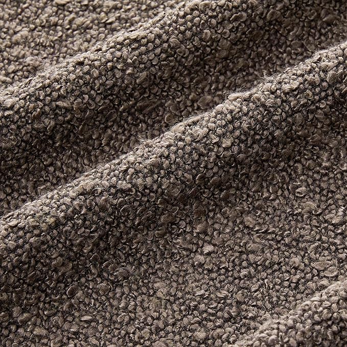 Mixhug Decorative Boucle Throw Pillow Covers, Chocolate Brown, 20 x 20 Inches, Pack of 2 - Textured Boho Pillow Covers for Couch and Bed