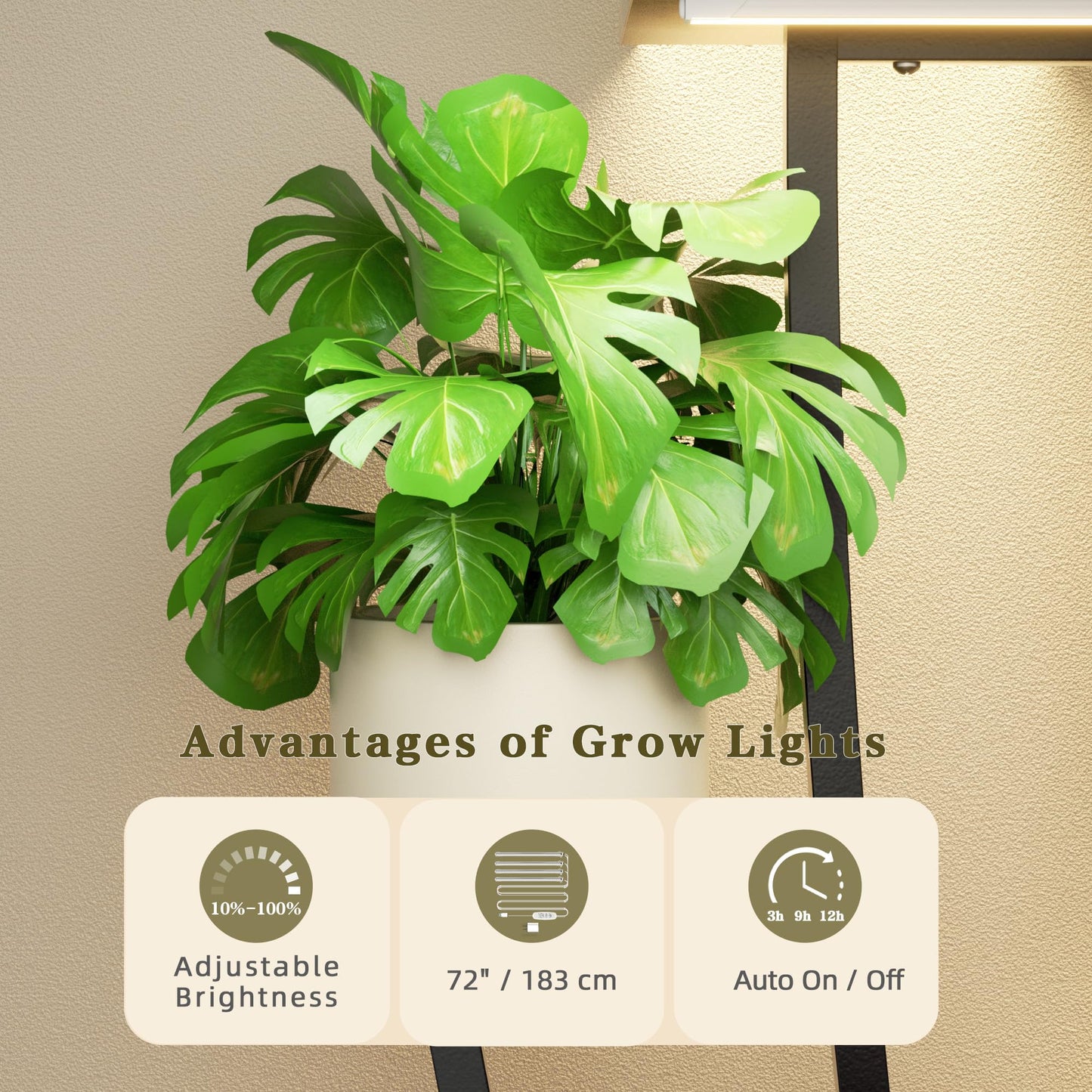 Plant Stand Indoor with Grow Lights - 10 Tiered Tall Plant Shelf Indoor, 59" Large Plant Stands for Indoor Plants, Metal Corner Flower Holder Rack Display for Living Room Patio Garden Balcony Home
