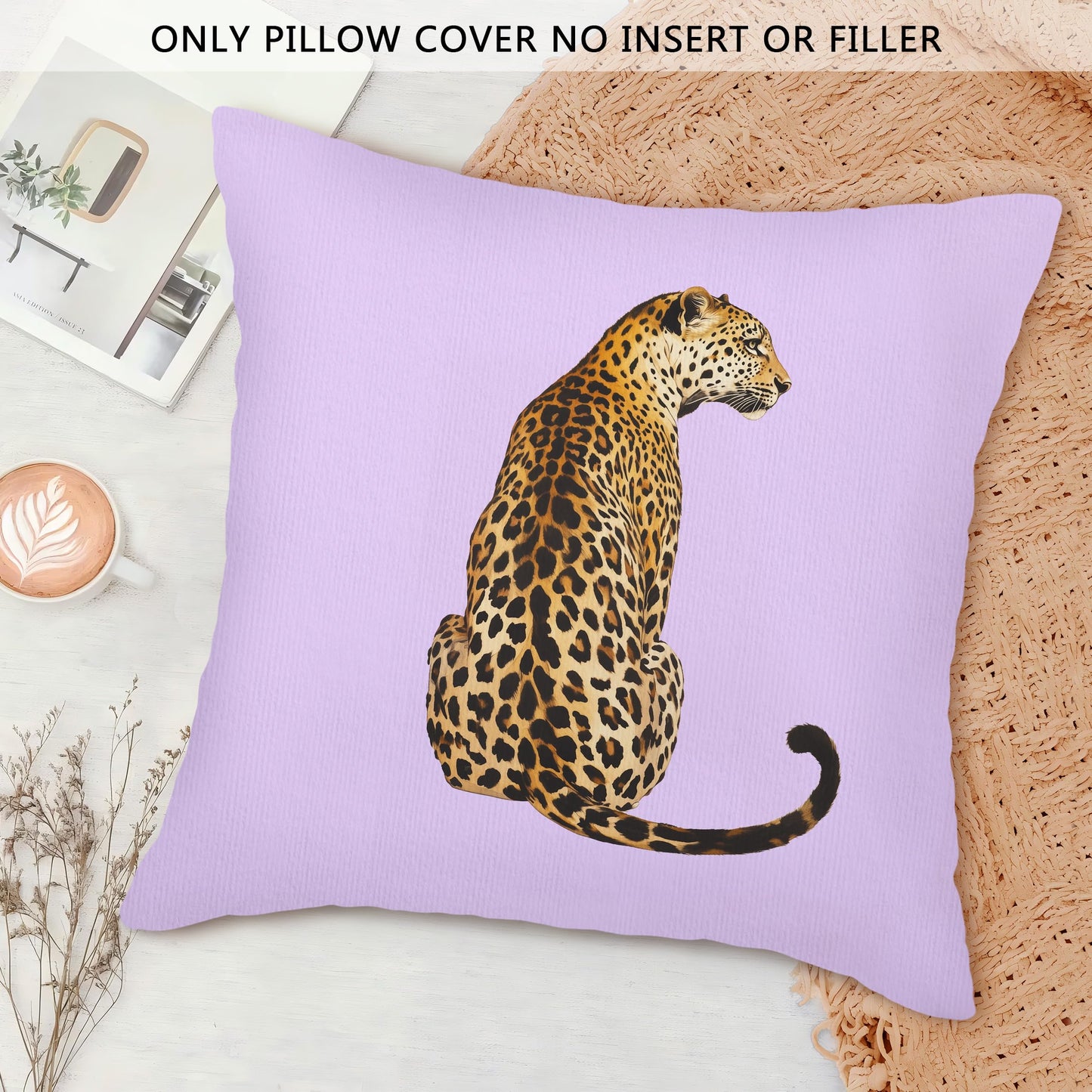 SYLLHRZGB Preppy Purple Cheetah Print Leopard Throw Pillow Covers 18x18 Set of 4, Funky 8 Ball Decor Decorative Pillow Cover Cases, Trendy Y2k Decor Cushion Cover Pillowcases for Couch Bedroom Dorm