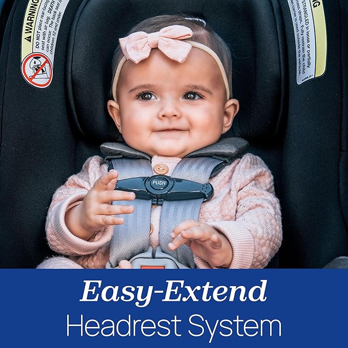 Chicco KeyFit Max ClearTex Infant Car Seat and Base, Rear-Facing Seat for Infants 4-30 lbs., Infant Head and Body Support, Compatible with Chicco Strollers, Baby Travel Gear | Legend/Black