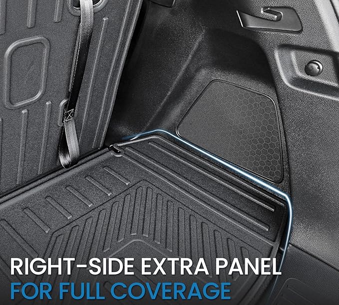 JOULARISE Cargo Mat for Honda Pilot 2026 2025 2024 2023, All Weather TPE Trunk Mat with Backrest Mat Left Storage Tray Mat Car Accessories for Pilot (Trunk Mat with Backrest Mats)