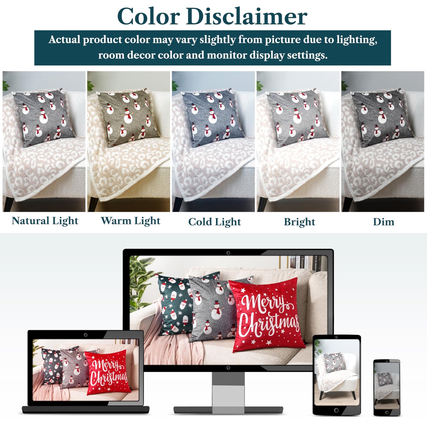 PAVILIA Holiday Throw Pillow Covers 20x20 Set of 2, Decorative Pillow Cases Bed Sofa Couch, Christmas Winter Accent Decor Cushion Bedroom Living Room, Velvet Square Euro Sham Covers, Snowman Gray