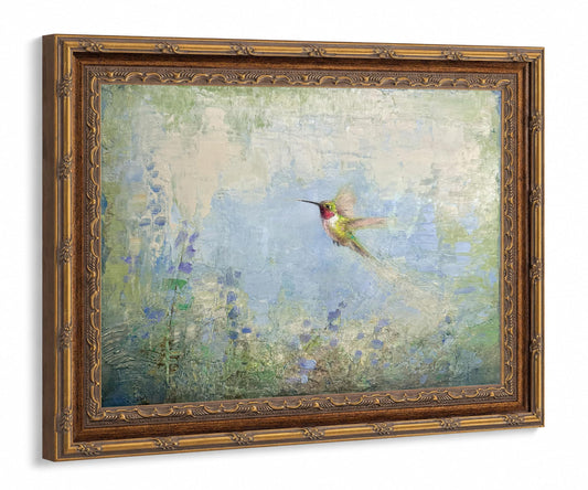 Hummingbird Wall Art Framed Canvas Prints, 8x10 Inches