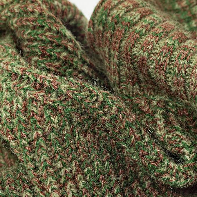 Fitwarm Knitted Turtleneck Dog Sweater, Thermal Dog Winter Clothes for Small Dogs Boy Girl, Holiday Pet Outfit, Heather Green, Large