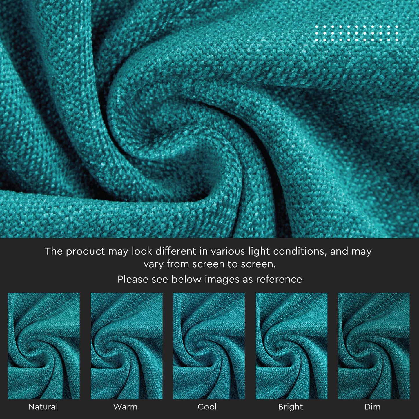 Encasa XO Thick Chenille Throw Pillow Covers Set of 2 | Azul Blue - (24"x24") (60x60 cm) | Decorative Accent Square Throw Pillow Cases for Couch, Home Decor, Sofa