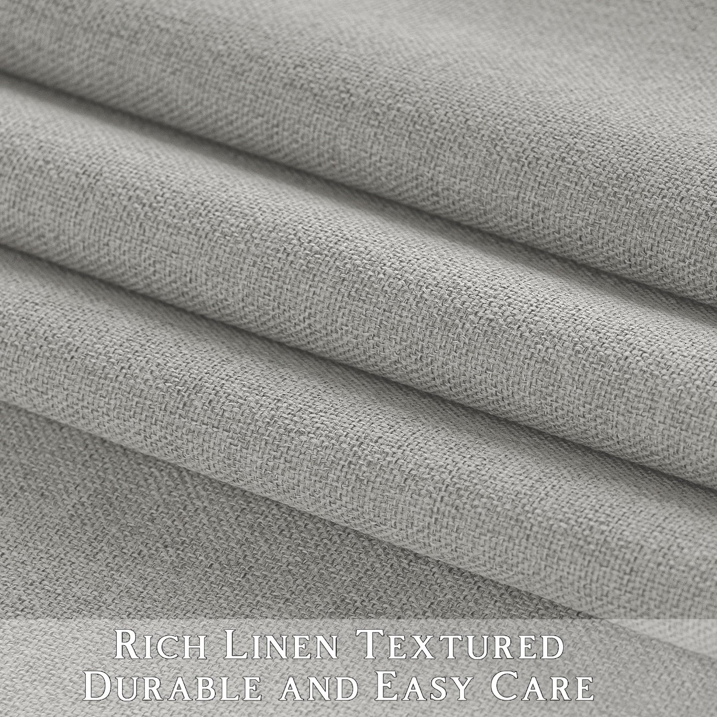 ChrisDowa 100% Blackout Light Grey Solid Curtains 63 Inches Long 2 Panels for Bedroom Living Room,Farmhouse Room Darkening Thermal Insulated Soundproof Grommet Top Window Treatment Drapes,52x63