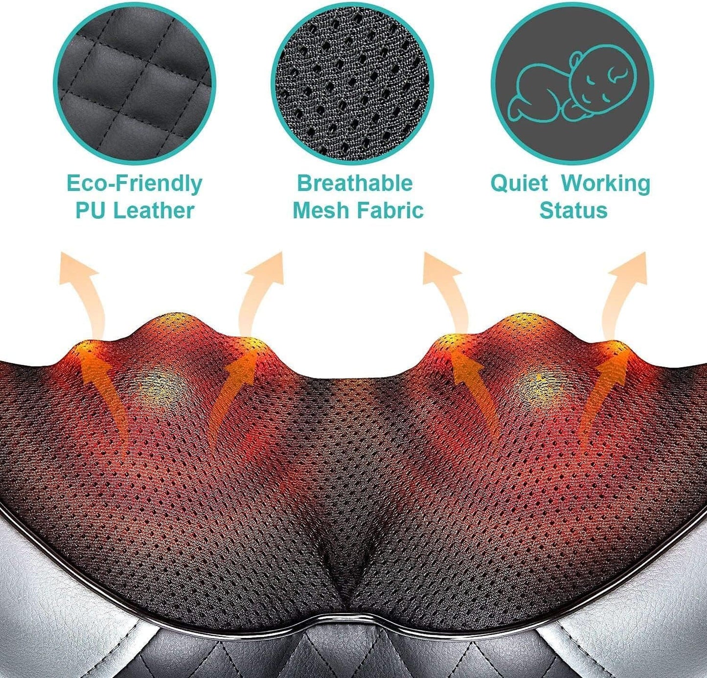 Medcursor Neck Massager - Portable Electric Shiatsu Back Massage Device with Heat, Deep Tissue 3D Kneading Pillow for Muscle Pain Relief, Valentines Day Gifts - Includes Carry Bag (No Battery)