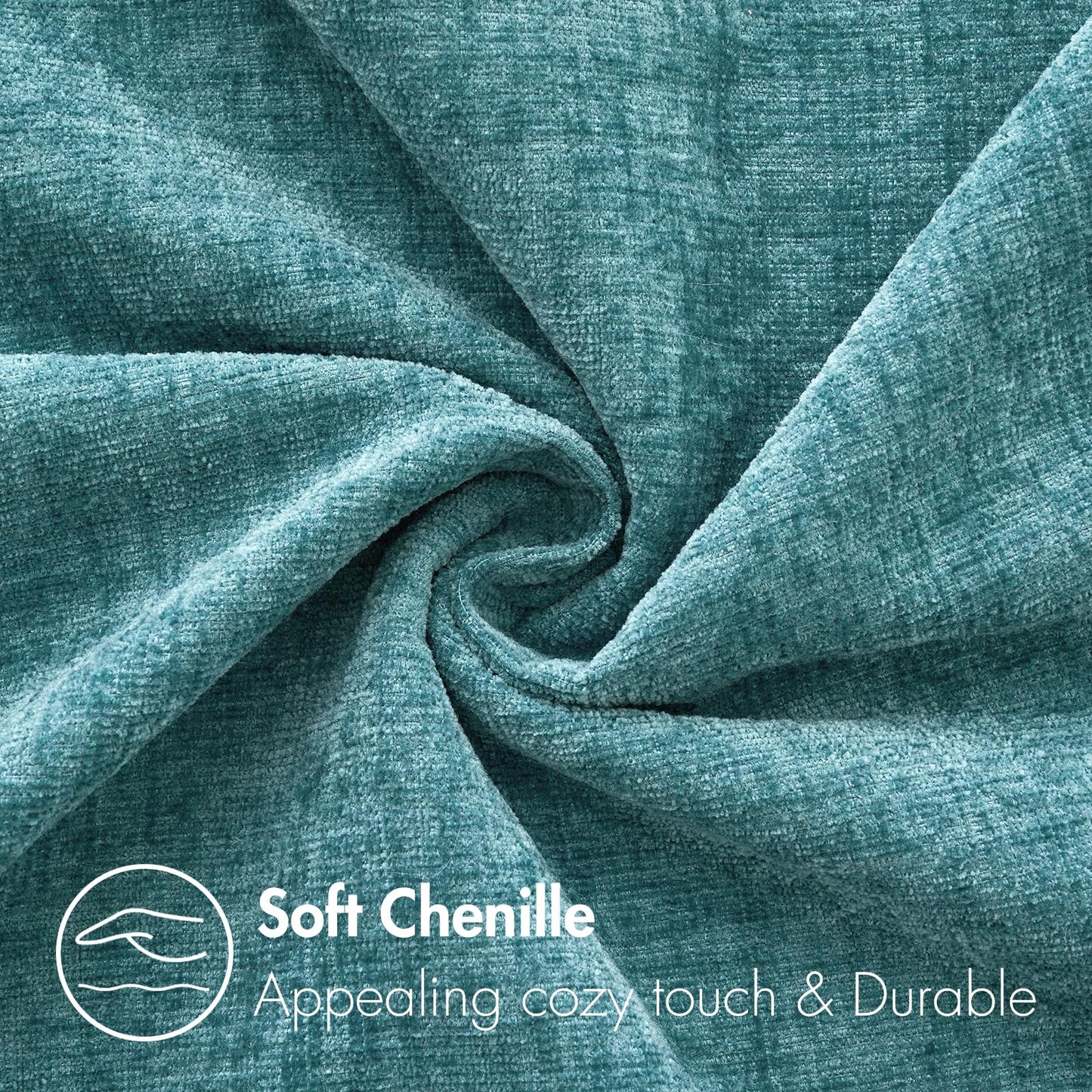 MIULEE Pack of 4 Corduroy Decorative Throw Pillow Covers Chenille Pillow Covers