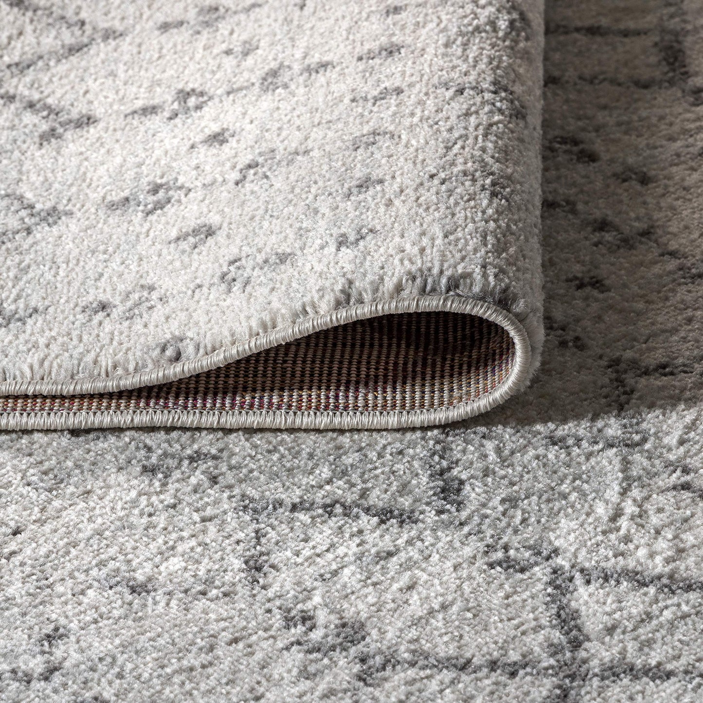 JONATHAN Y Boho Vintage Diamond Cream/Gray Square Area Rug 7X7 ft, Moroccan Hype for Living Room, Bedroom, Kitchen, Office, Easy-Cleaning, High Traffic, Pet-Friendly, Non-Shedding (MOH101B-7SQ)