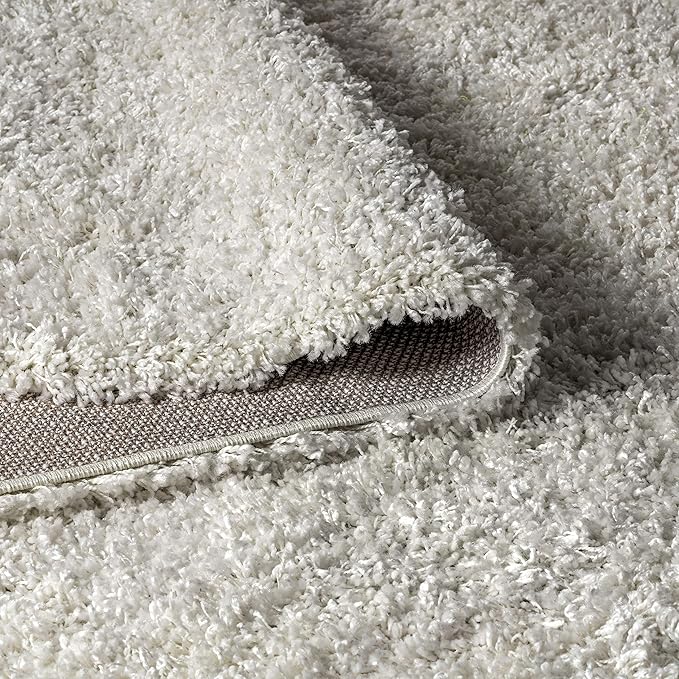 JONATHAN Y Mercer Shag Plush Tassel White Indoor Area Rug, 3x5, Contemporary, Modern, Easy-Cleaning for Living Room, Bedroom, Kitchen, Pet Friendly, Non-Shedding (MCR100A-3)