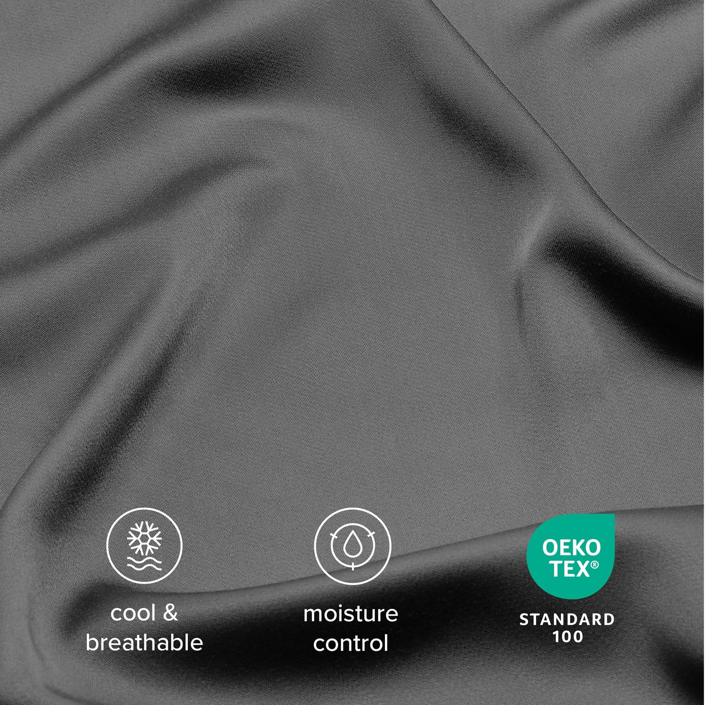 Bare Home 100% Rayon Made from Bamboo Luxury Queen Fitted Sheet - Deep Pockets - Cooling Sheet - Breathable - Easy Fit - Soft Bedding Bottom Sheet (Queen, Grey)